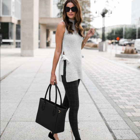 Ann Taylor Sweaters | Ann Taylor - Sleeveless Turtleneck Tunic Side Tie | Color: Gray | Size: Xs | Ninaa_000's Closet